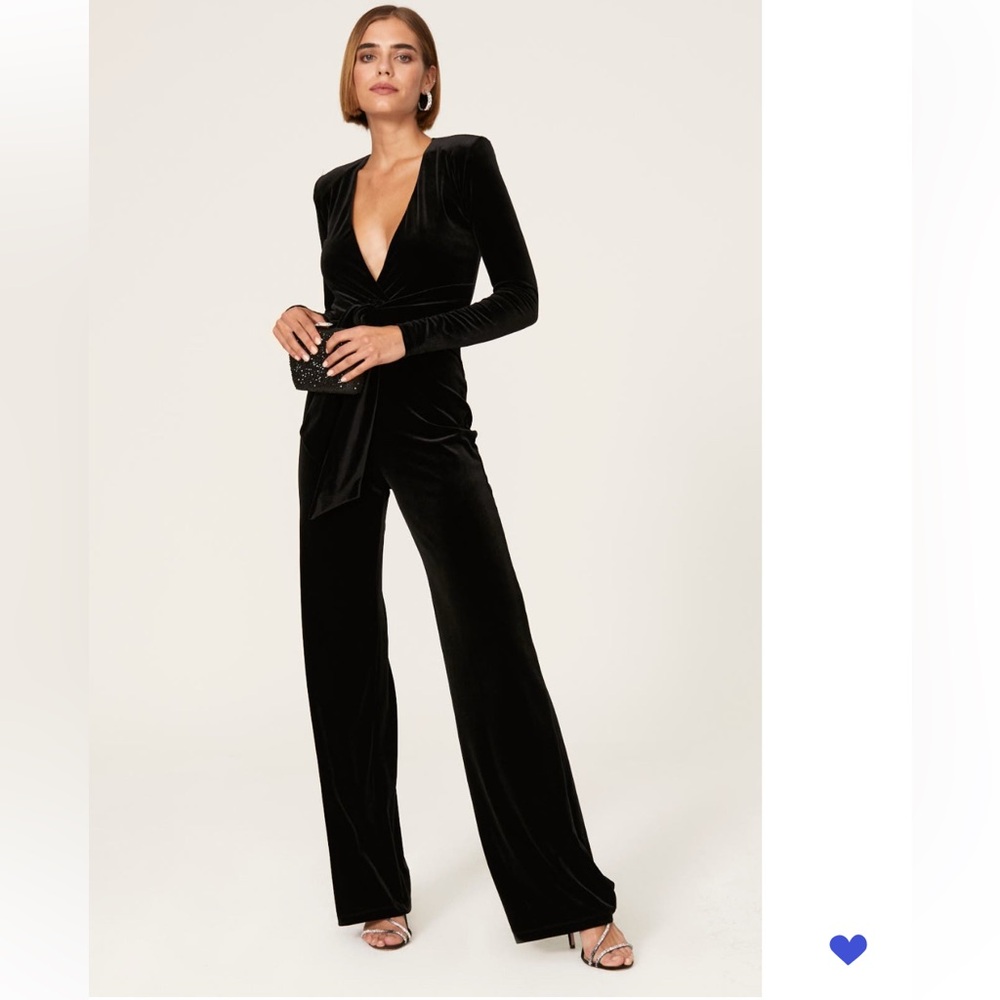 Nookie Black Velvet Jumpsuit (stretchy!)